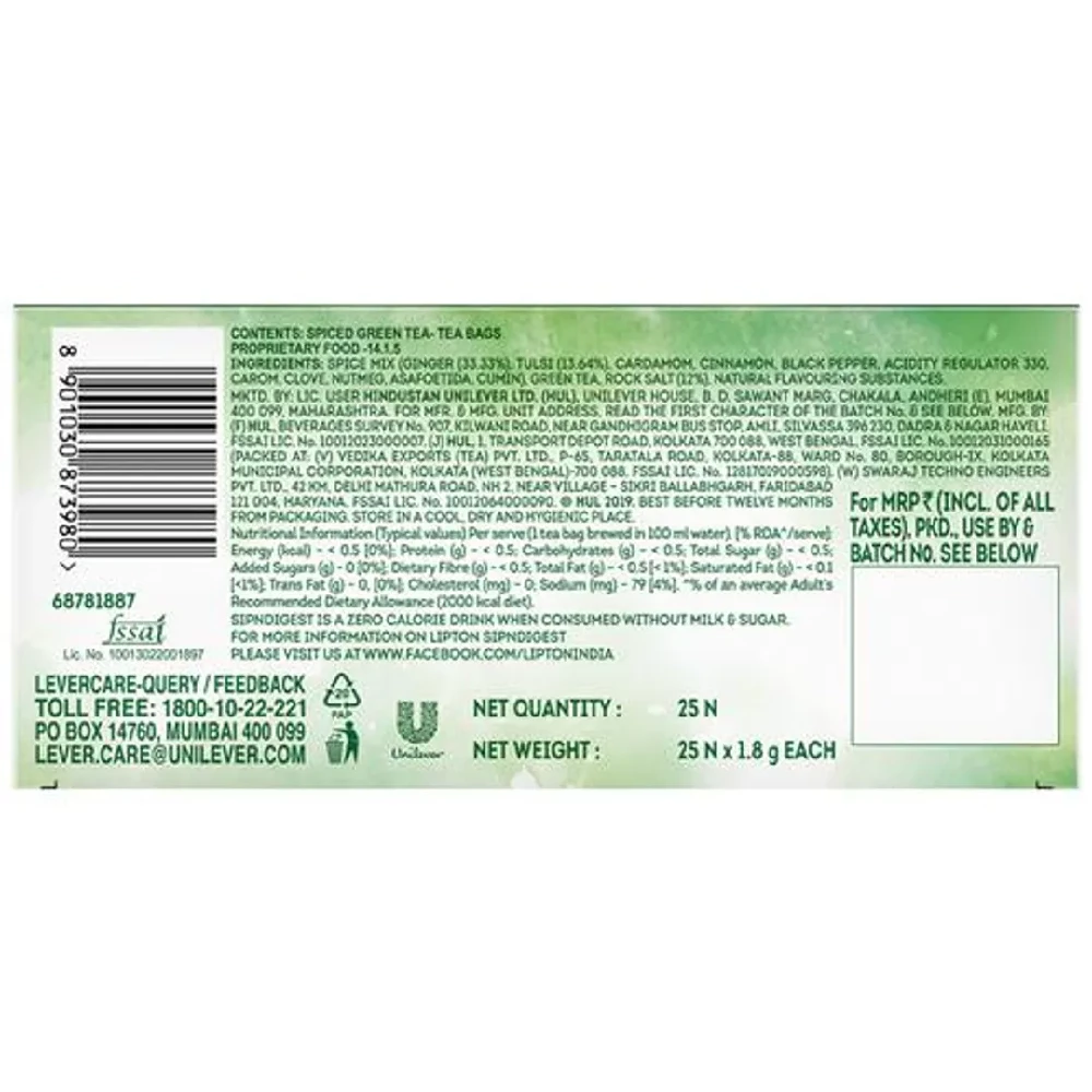 Lipton SipNDigest - With Green Tea, 25 pcs-2.webp